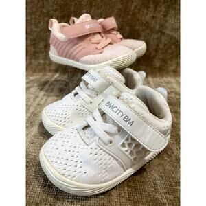 BMCiTYBM Toddler Shoes US 3 Infant Pink & White Breathable Sneaker Set